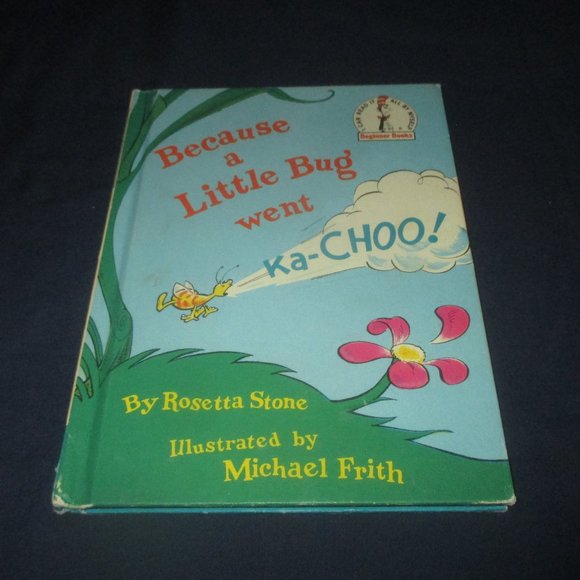 Because a Little Bug Went Ka-Choo ( Dr. Seuss / Beginner Books, 1975, Hardcover) - Picture 1 of 5